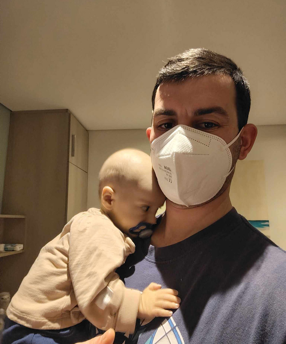 Ronald májtranszplantáció - Apával a Ronald-házban